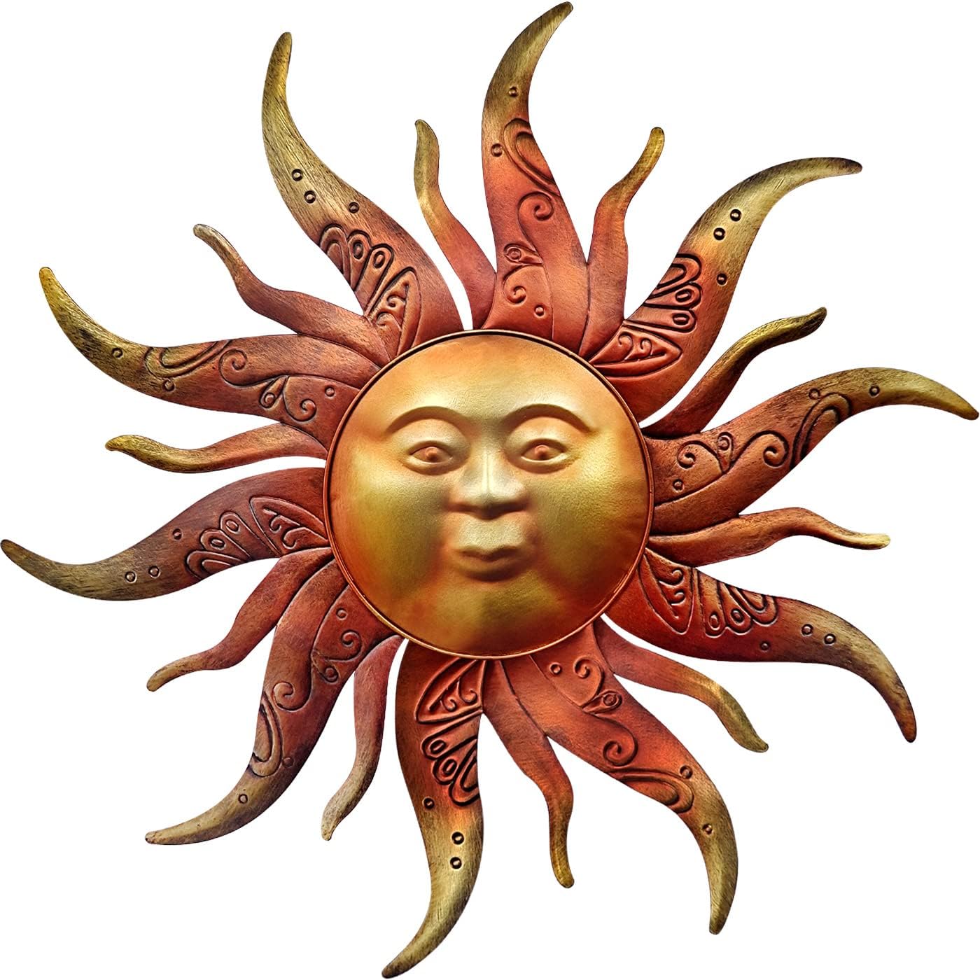 Large Metal Sun Wall Art Decor23.6 inches Rustic Retro