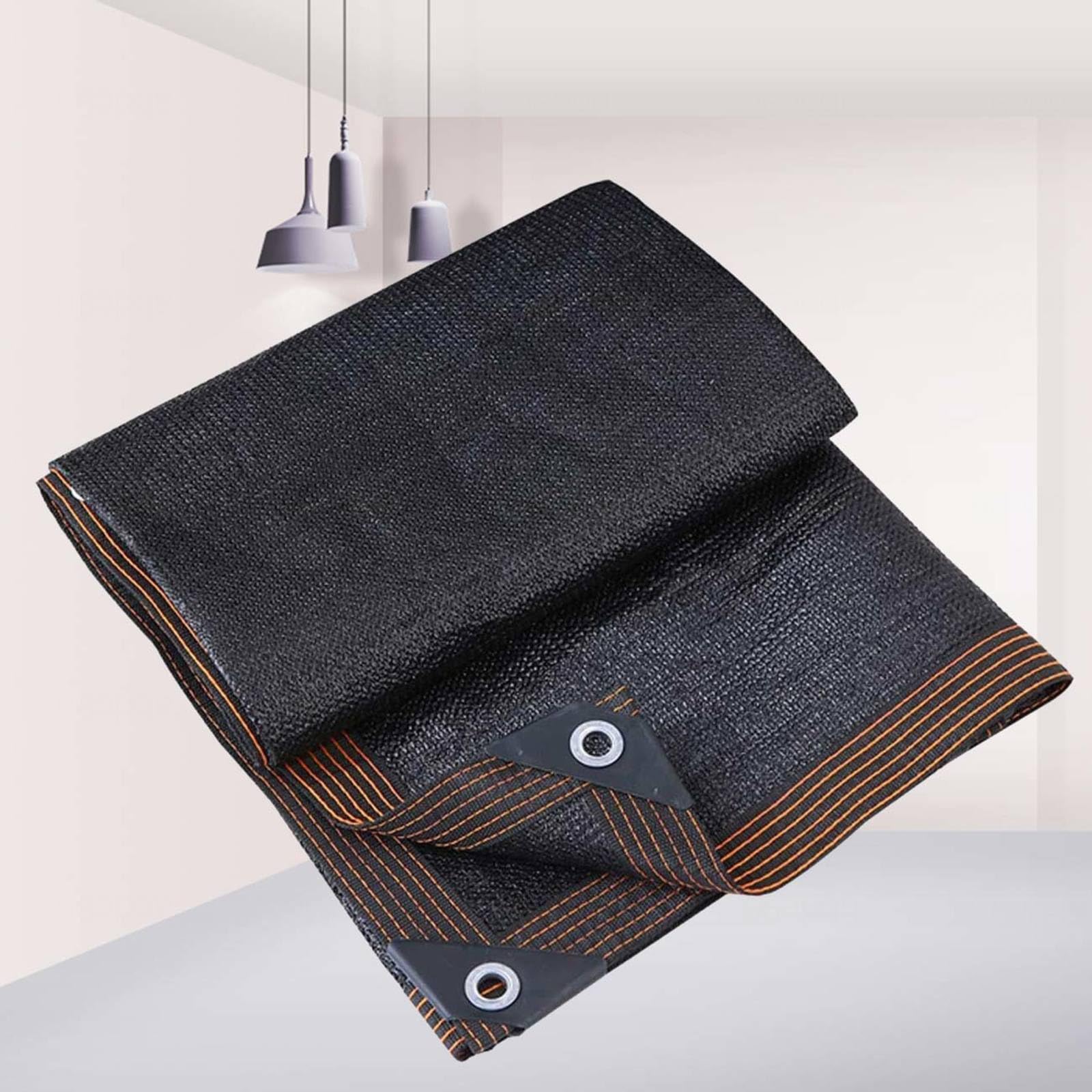 Lona con ojales para exteriores de 5 x 5 pulgadas, toldo de protección UV del 90 %, tela duradera para jardín, balcón, patio, malla antigranizo, versátil color negro, refugio de 4 x 7 m