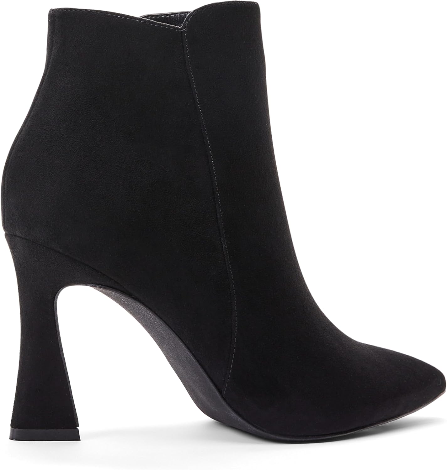 JustFab Womens Chunky Heel Black Fall Boots Ankle Booties Pointed Toe Short Boots - Yesenia (Size 11, Black) - Image 3