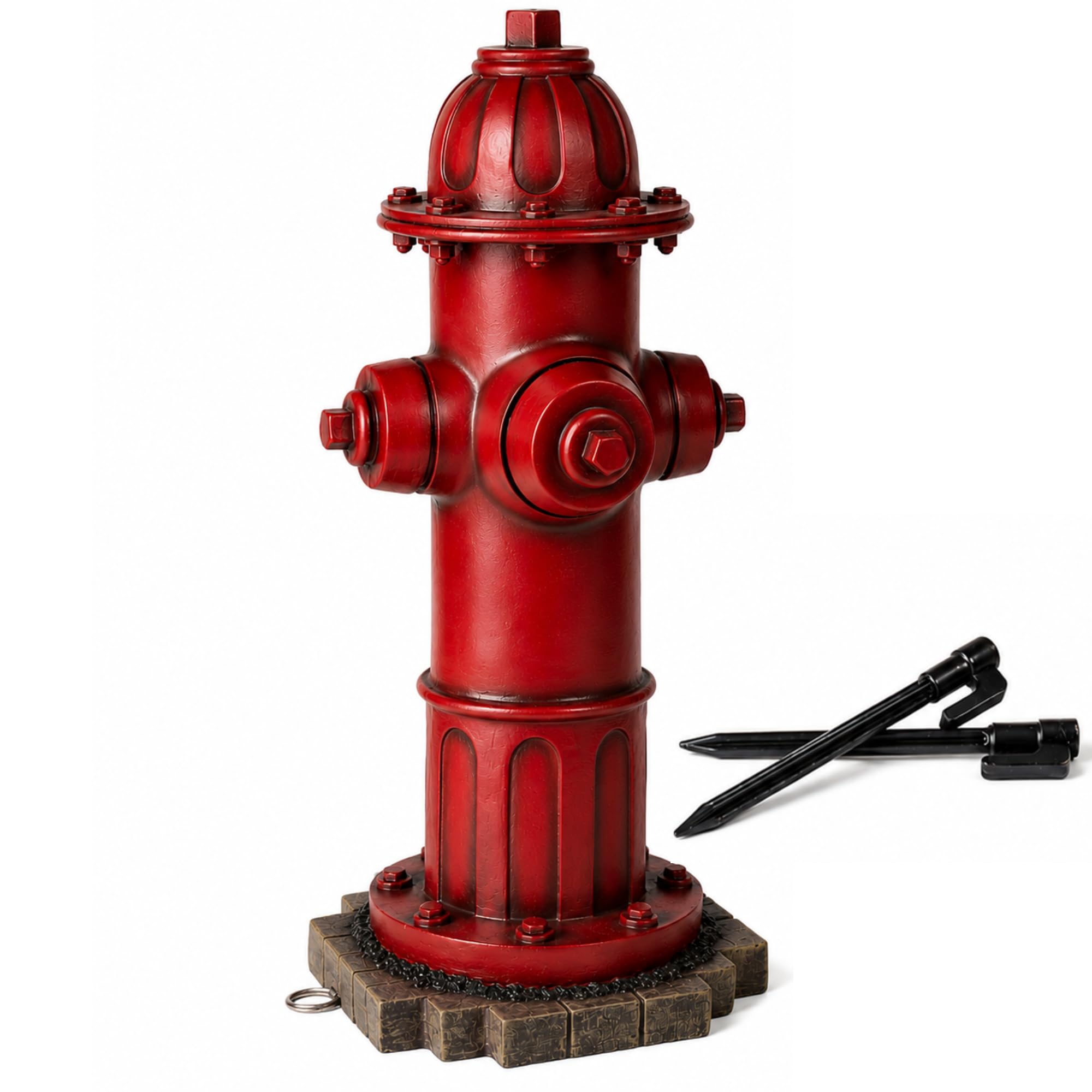LULIND Fire Hydrant for Dogs – Medium, 16 Inches, Garden Statue as Outdoor Dog Pee Post for Potty Training, Red Resin Hydrant for Dog to Pee On, Ideal for Small to Medium Dogs