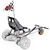 Awwscooter K2 Go Kart Attachment for Self Balancing Scooter, Adjustable Seat Frame, Fits 6.5/8/10 Inch Balance Board Scooters, Fun Ride for Kids & Adults