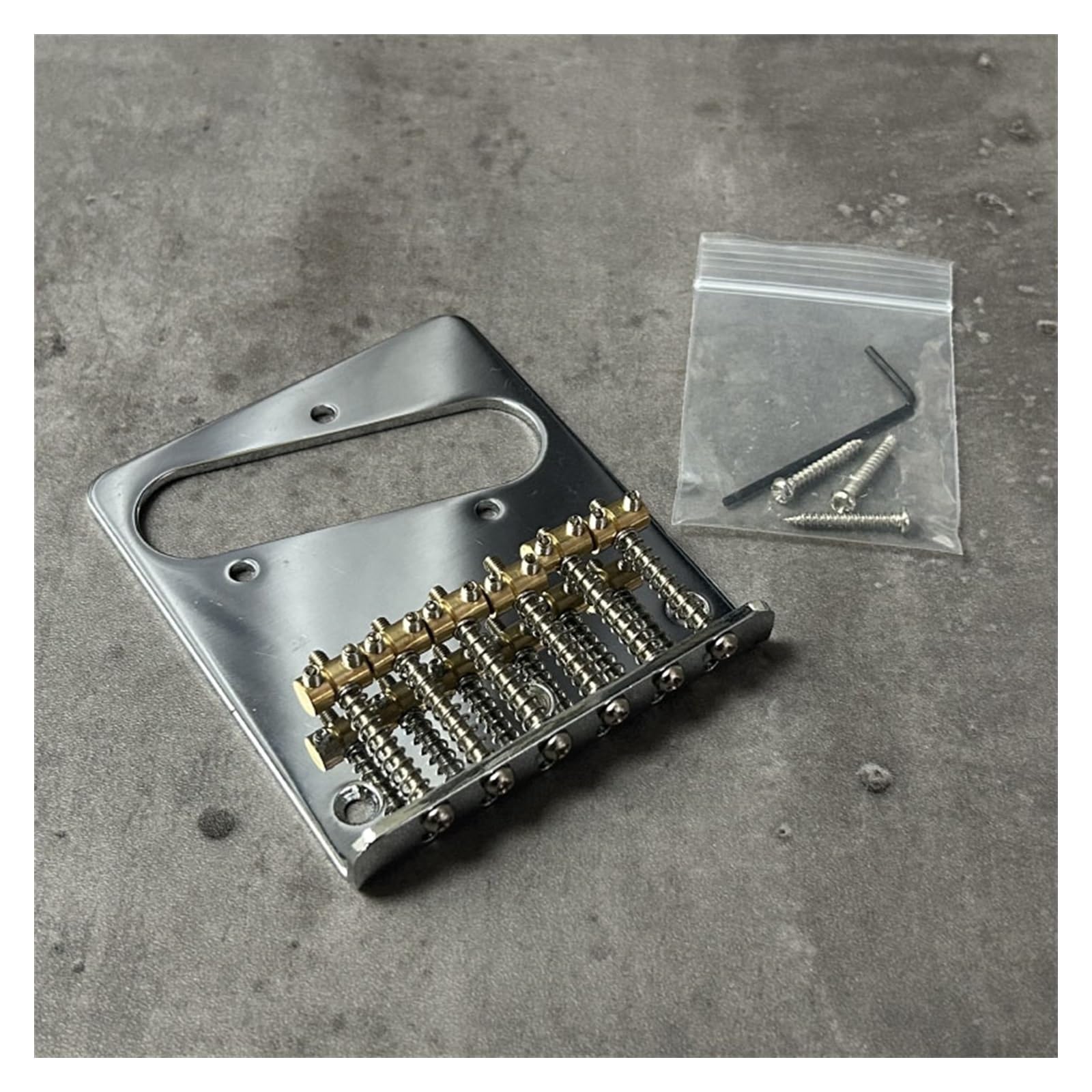 Części zamienne do mostka gitarowego Do Mostka Gitary Elektrycznej TL Vintage Six-Piece Single Pickup Brass Tailpiece Screw Wrench(Brass)