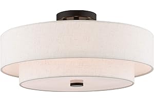 Livex Lighting 4-Light Bronze Flush Mount Ceiling Fixture