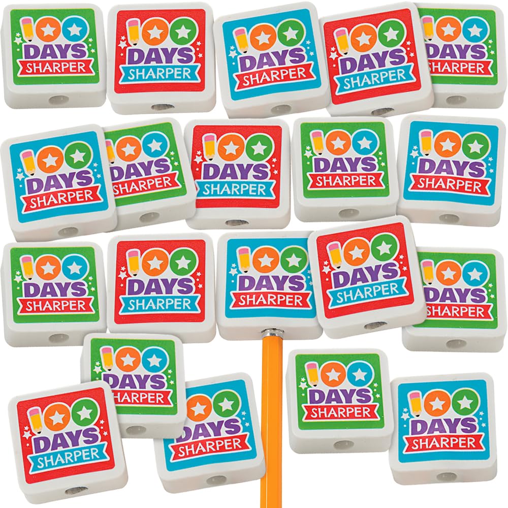 Fun Express Radiergummi für Stifte zum 100. Tag der Schule, 24 Stück