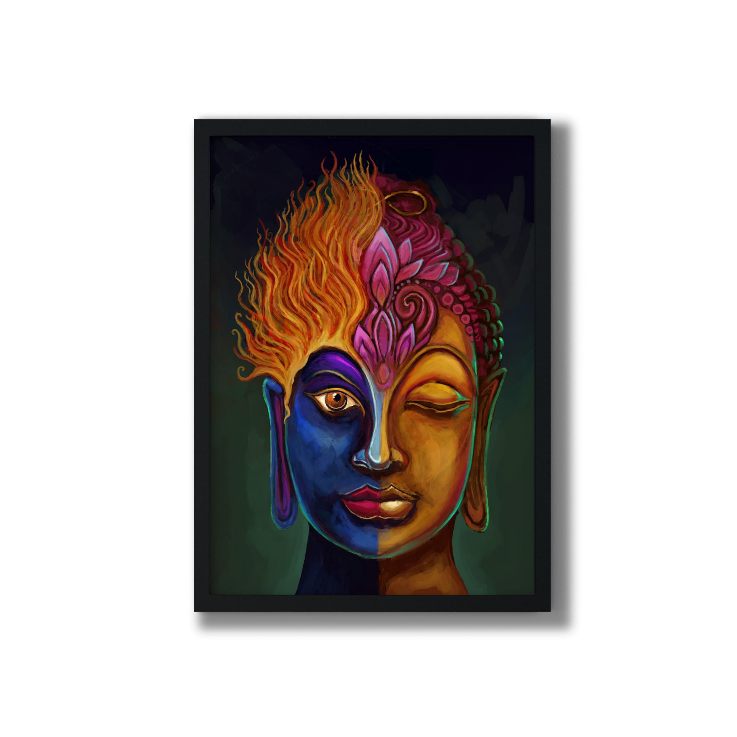 The Divine Kali Strength and Power Motivational Wall Art Framed Paintings for Office Dining Living Room Decoration For the 5AM Club Members 8 x 12 inch Framing with Leminated Poster