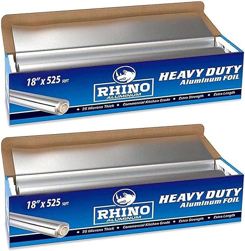 Miniatura 9 de Rhino Aluminum Papel de aluminio resistente, rollo Rhino de 18 x 525 sf, 25 micras de grosor, grado comercial y extra grueso, lo suficientemente
