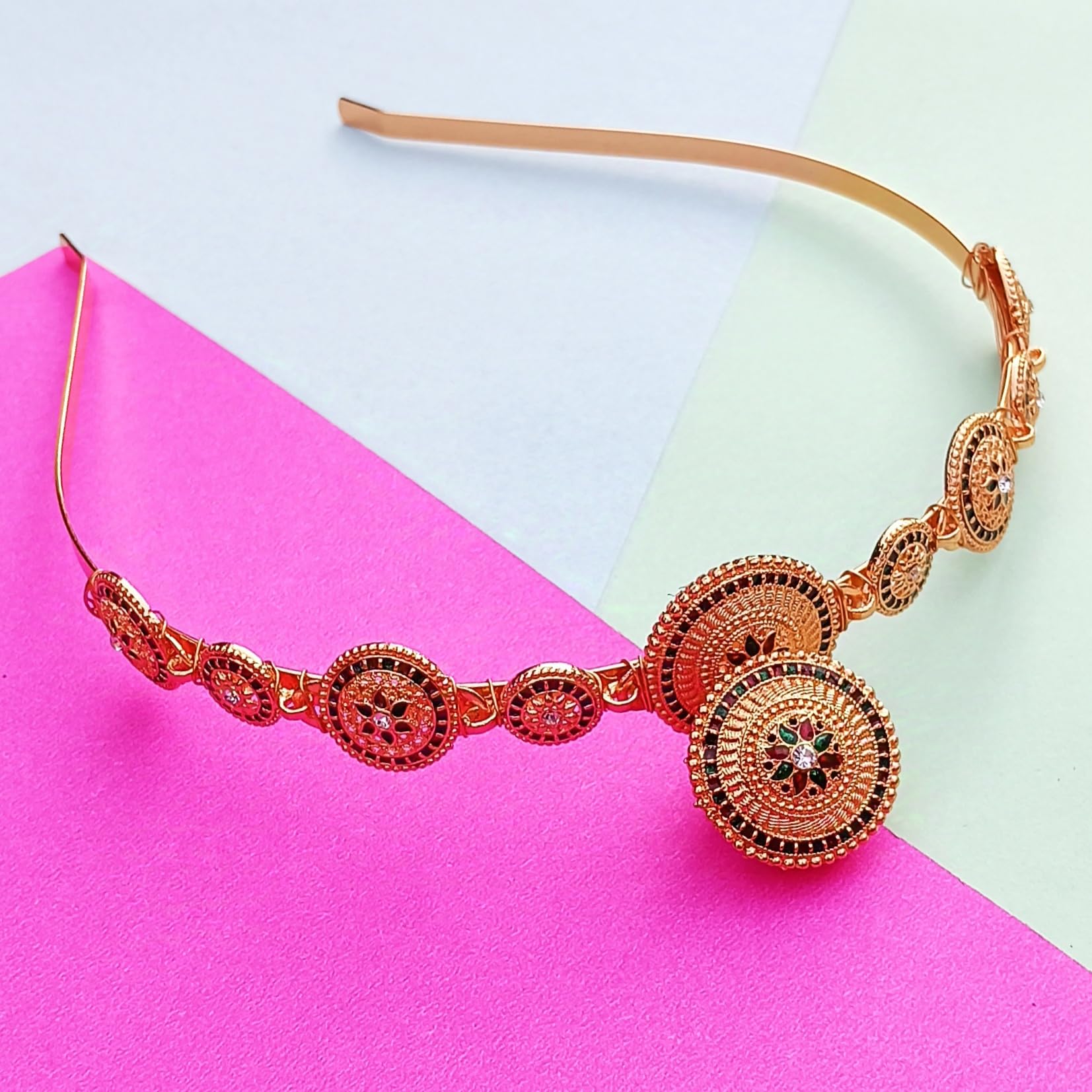 Ruwaza Art Creations Womens Hair Band, Stylish Maang Tikka Hair Combo, MathaPatti, Multicolor (Multicolor, Style 1) (B0DFTW7BHZ) Amazon Price History, Amazon Price Tracker