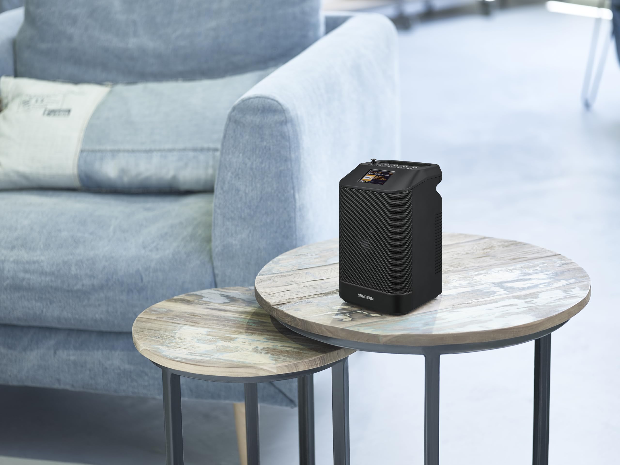 Sangean WFS58 DAB+ radio | UKW | głośnik WiFi i Bluetooth | przenośne radio internetowe z NFC | Wifi | czarne