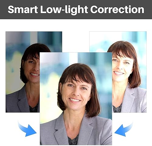 Miniatura 8 de EMEET Cámara web 3 en 1  Cámara web 1080P con micrófono y altavoces, reducción de ruido, corrección automática de poca luz con cubierta, cámara web