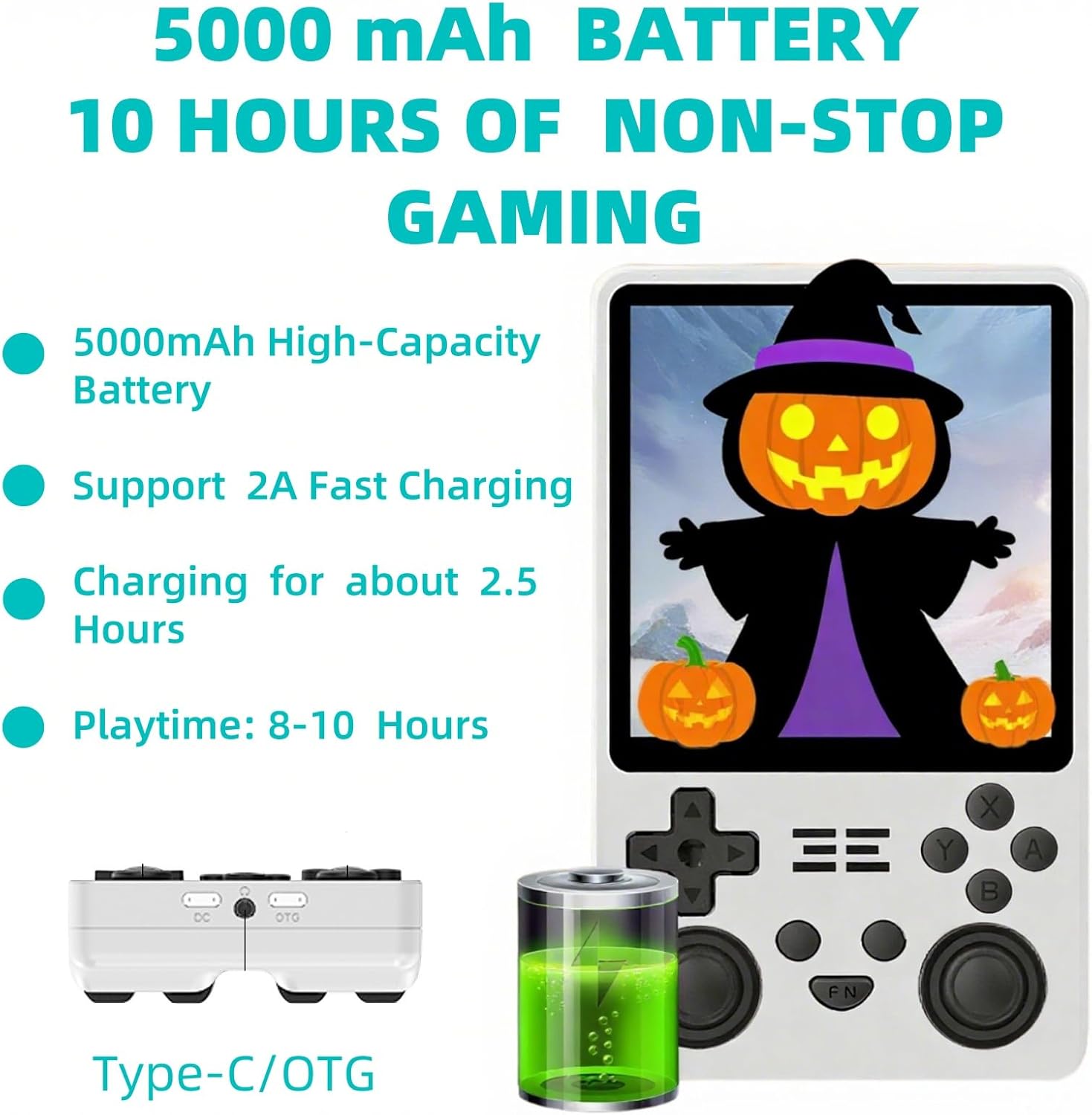 RGB20SX Retro Handheld Game Console,4.0-Inch 720x720 IPS HD Screen,Preloaded 20K+Classic Games,5000mAh Long Battery Life,Linux Open Source System,Perfect for Retro Game Lovers (White)