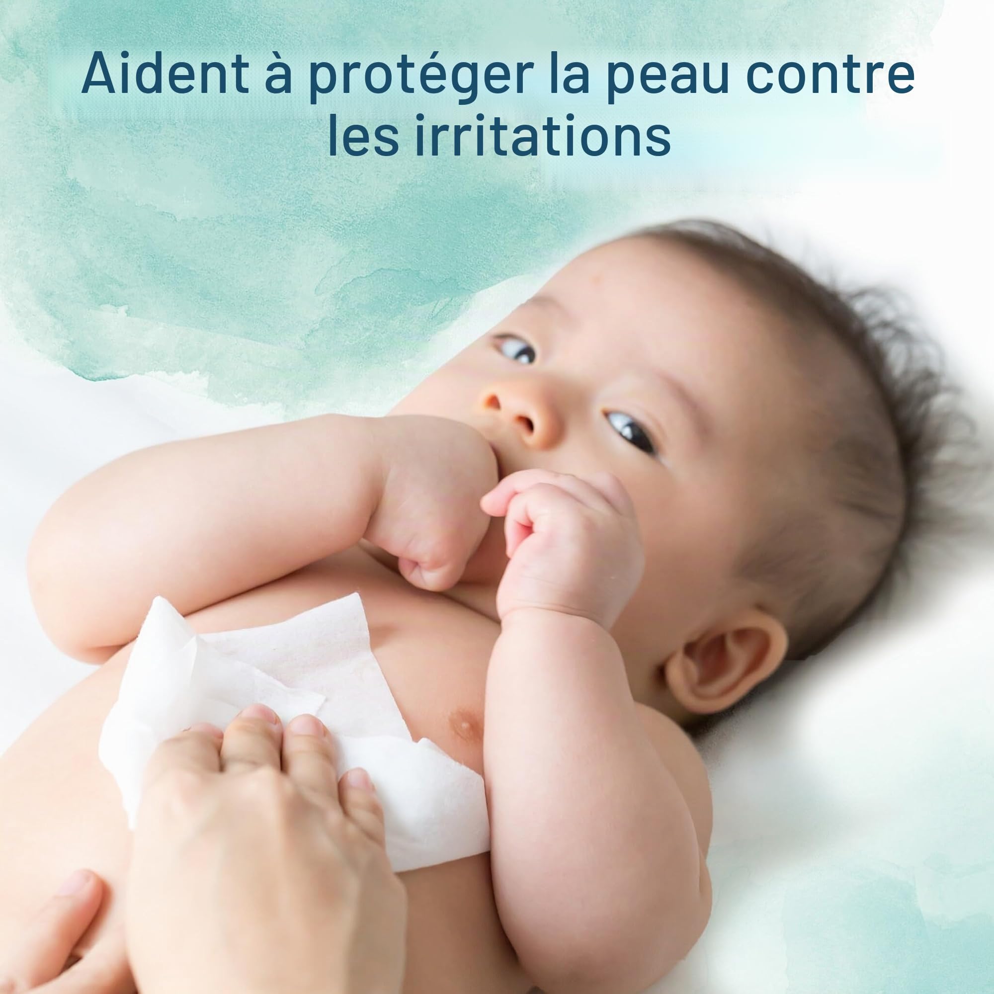Pampers Harmonie Protect & Care Lot de 9 paquets de 44 lingettes humides = 396 lingettes humides qui aident à restaurer le pH naturel de la peau