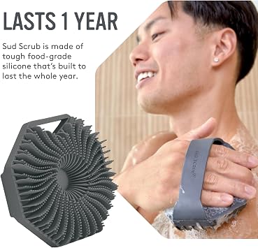 Sud Scrub Body Scrubber + Face Scrubber Set (Charcoal)