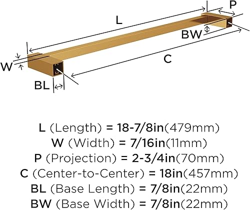 Vista 100 de Amerock BH3608226 Toallero cromado Toallero de 6-1/2 pulgadas (6.496 in) de longitud Monumento Toallero de mano para pared de baño Soporte