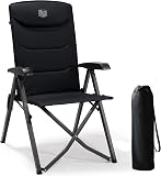 TIMBER RIDGE Chaise Pliante Camping Portable 150kg Fauteuil Jardin Exterieur Dossier Haut 4 Positions Réglables Fauteuil Realx Inclinable pour Terrasse Balcon Jardin Camping Pique-Nique - 1
