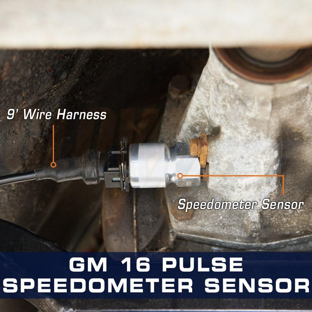 GlowShift 16 Pulse Speedometer Sensor Adapter Compatible with GM & Mopar Transmissions - Converts Transmission Mechanical Signal to Electronic for Aftermarket Speedometer Gauge