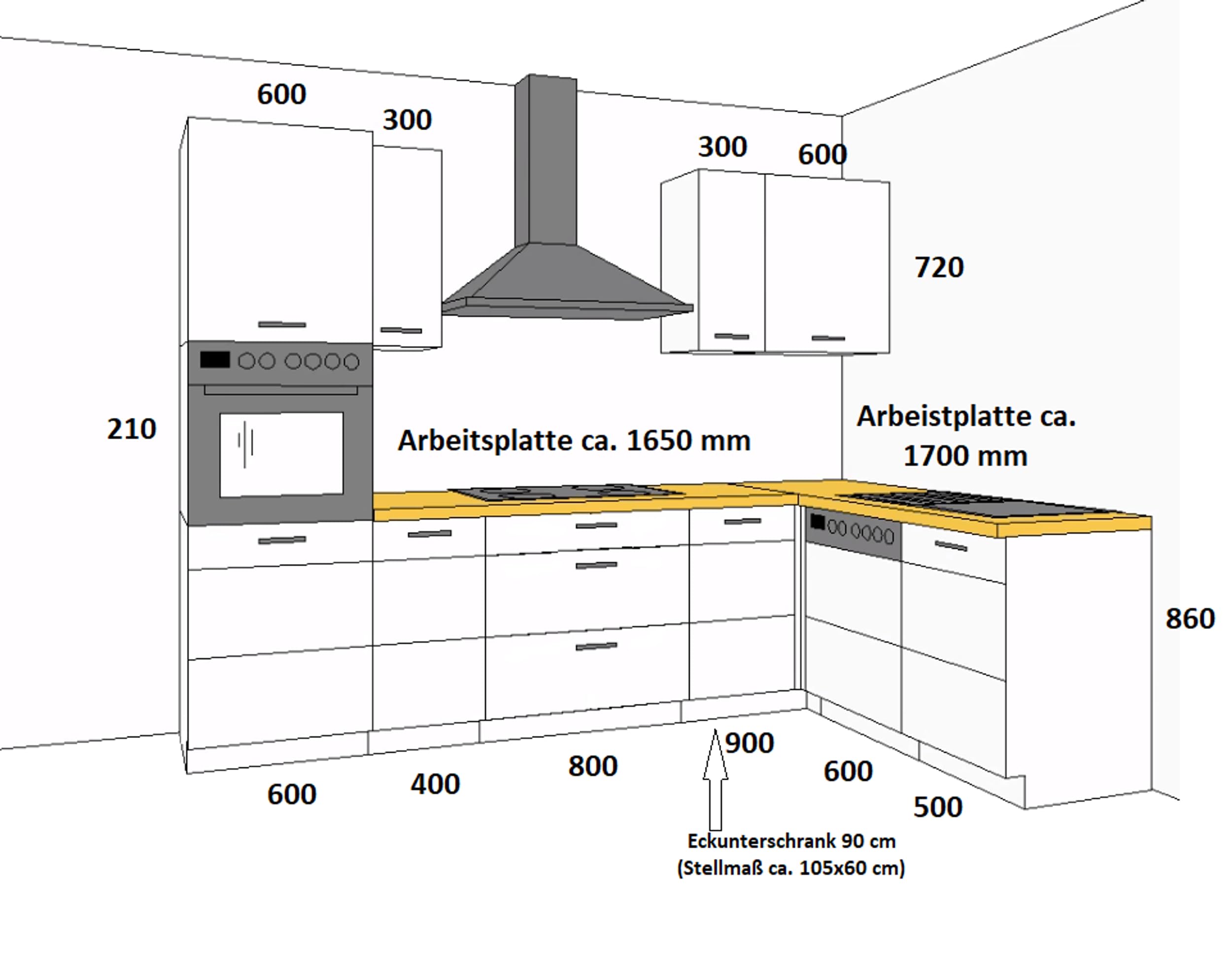Kuechen-preisbombe Küche Stilo Weiß + Eiche Artisan Küchenzeile Küchenblock Einbauküche Winkelküche