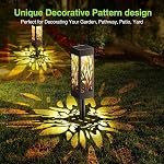 LETMY Solar Lights Outdoor, IP65 Waterproof Solar Pathway Lights Outdoor, Auto On/Off Solar Garden Lights Landscape Lighting for Driveway Patio Yard Lawn Walkway Garden Decor, 6 Pack
