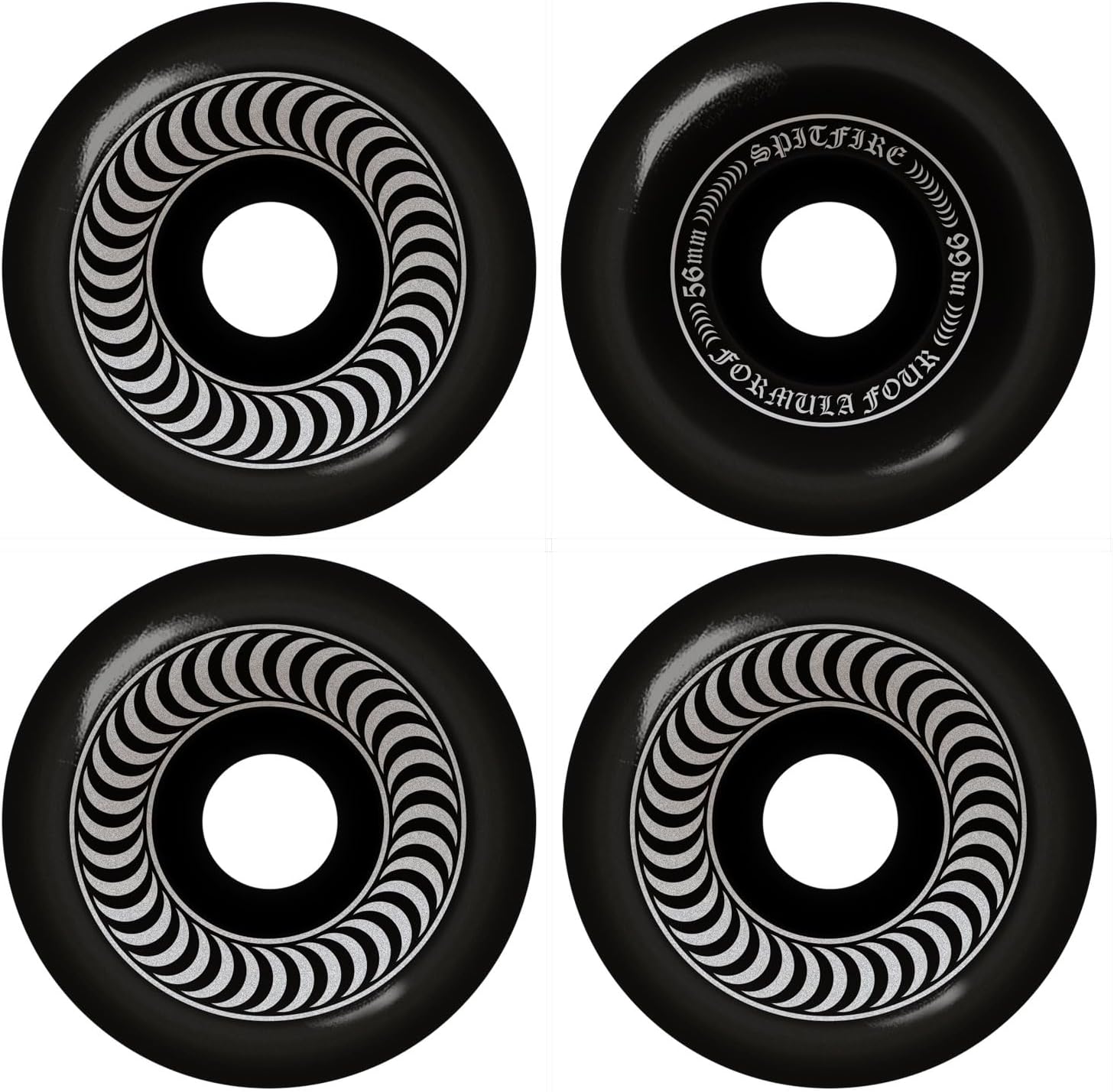 Spitfire Skateboard Wheels 56mm F4 OG Classics Black