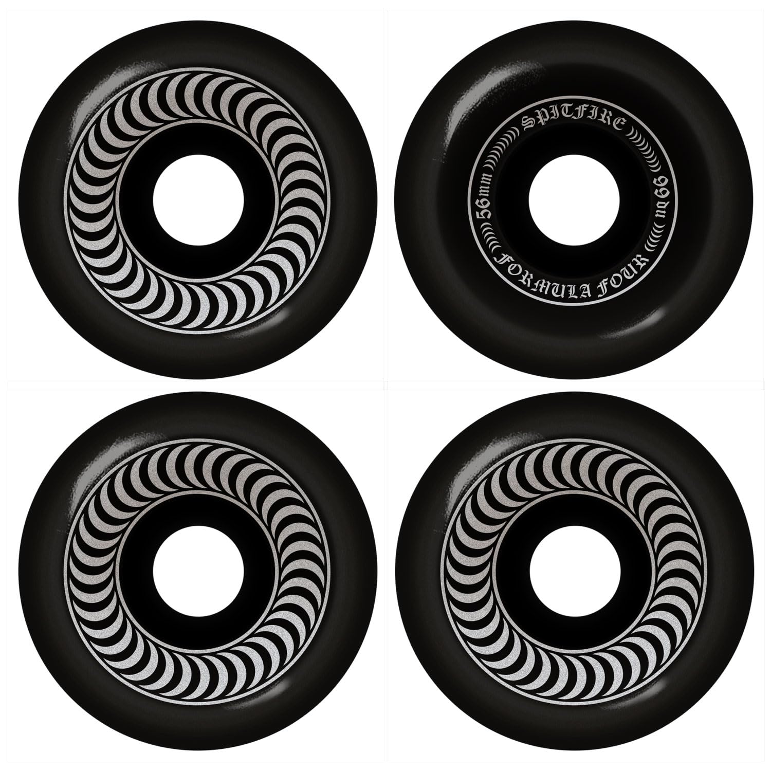 Spitfire Skateboard Wheels 56mm F4 OG Classics Black