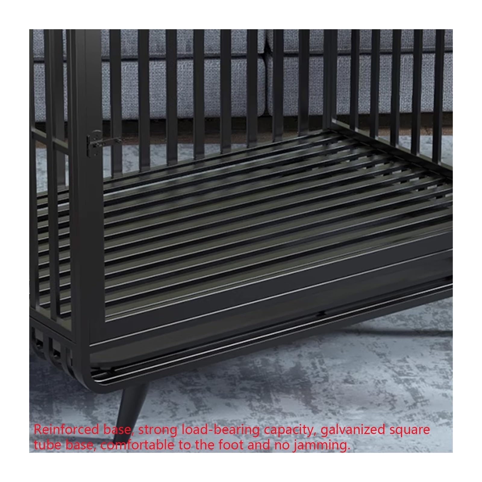 Skrzynia dla psa Dog Cage For Medium and Large Dogs Pet Indoor with Toilet Separation Fence Home Dom dla psa(Czarny,Średni)