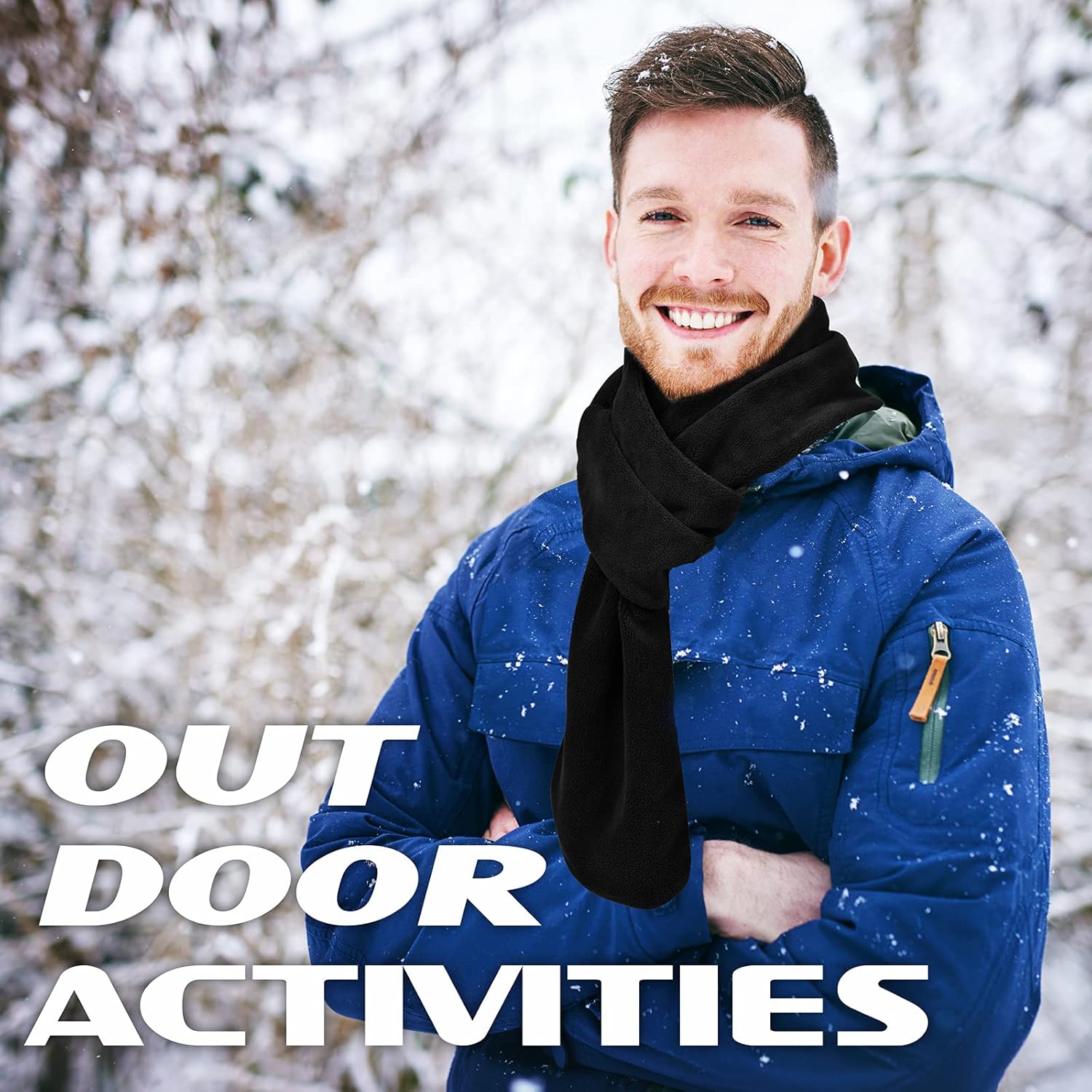 Obacle Scarf for Men Women for Winter Cold Weather Neck Scarf Quick Wear - Image 4