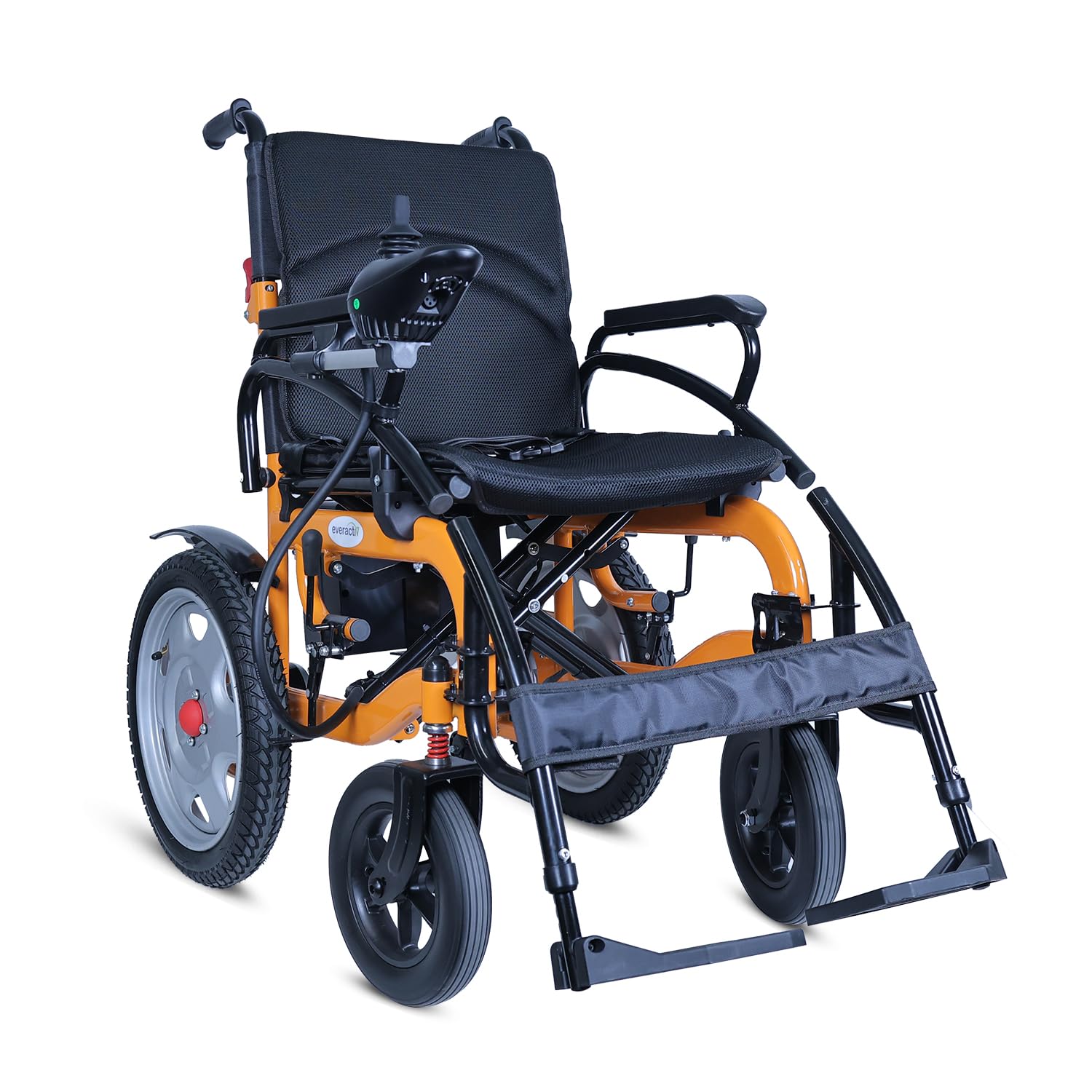 EverActiv Ecobudget Electric Wheelchair for Elderly & Disabled | Lithium Ion Battery | Air Travel Friendly | Lightweight Foldable Mobility Chair with 24V 12AH Battery, 360° Joystick Control, Flip-Up Armrest & Anti-Tipper-image-13