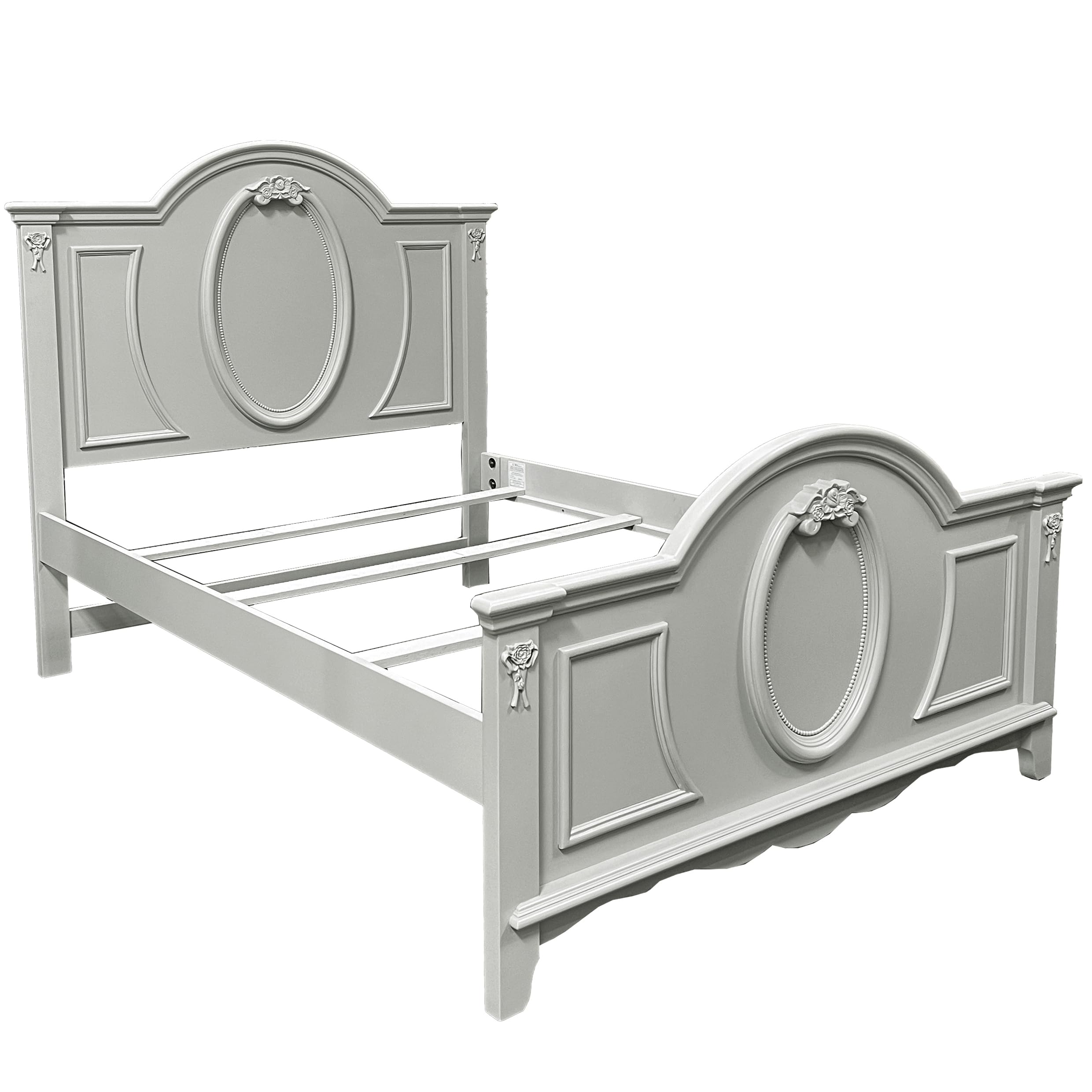 Acme Flora Transitional Wooden Twin Bed with 2 Drawers in Gray