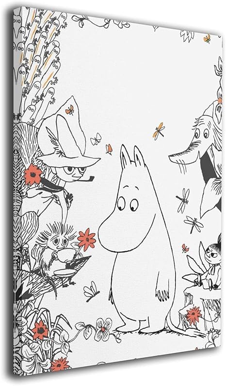 Amazon Co Jp Sgerg ムーミン アートパネル ポスター モダン 北欧 印象派 インテリア キャンバス 雑貨 おしゃれ 30 40cm ホーム キッチン