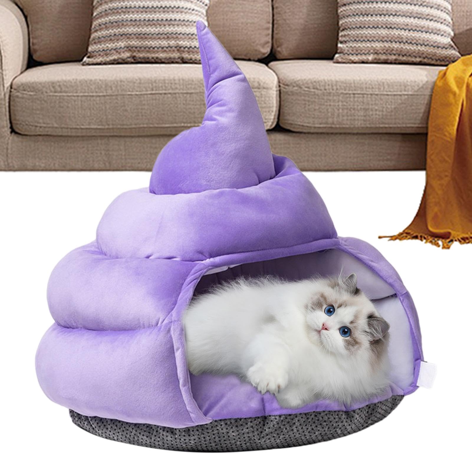 Cabane pour chat douce anti-stress pour animal de compagnie anxieux