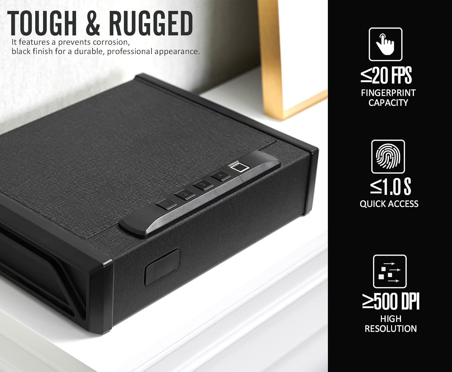 RPNB Gun Safe,California DOJ Certified,Quick-Access Pistol Safe for Multiple Handguns with Biometric Fingerprint Lock : Sports & Outdoors