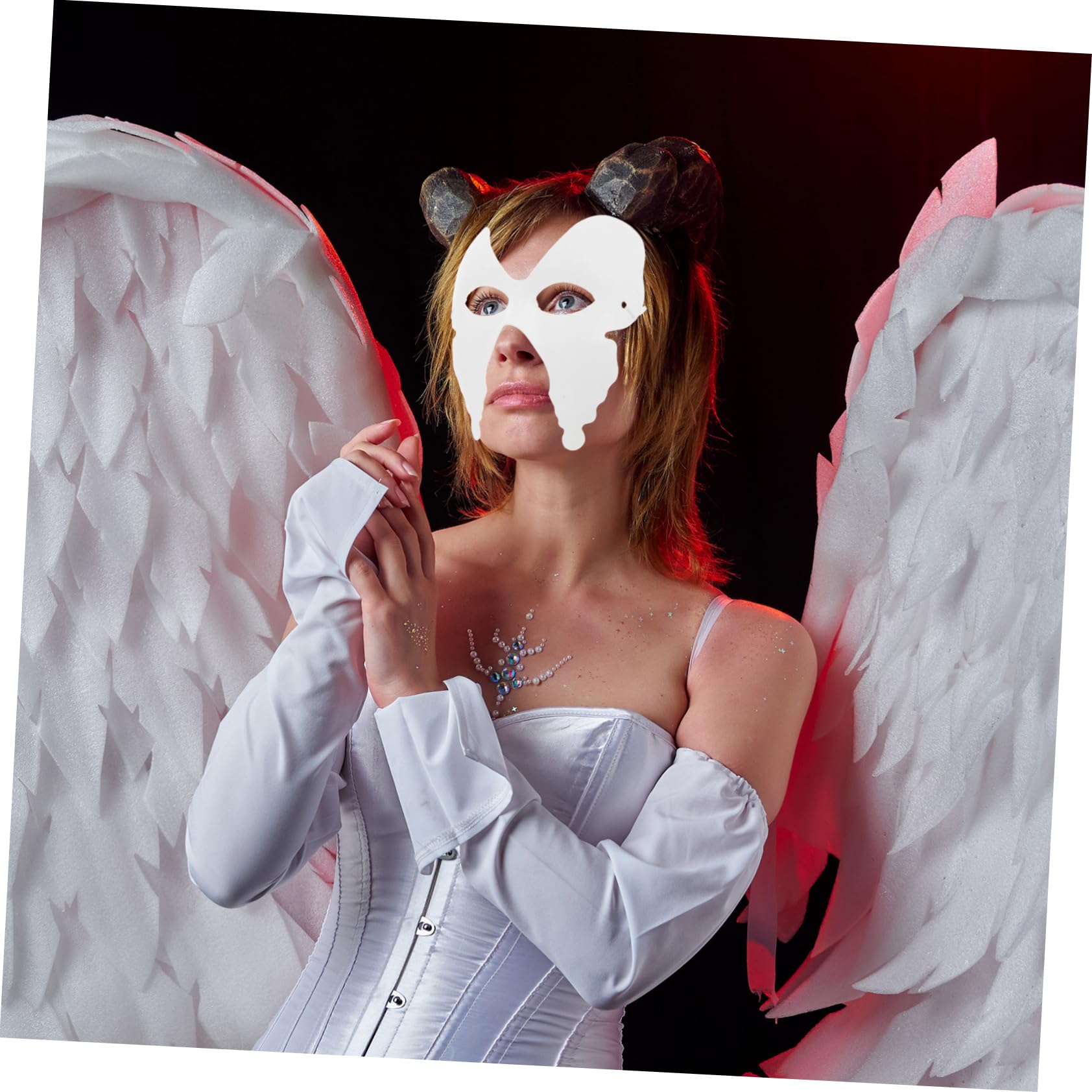 TOYANDONA 18pezzi Maschere Vuote Da Dipingere Per Feste Da Maschere Carta Pulp Per Decorare Per Cosplay e Attività Artigianali Design Farfalla Unico Adatte Tutti