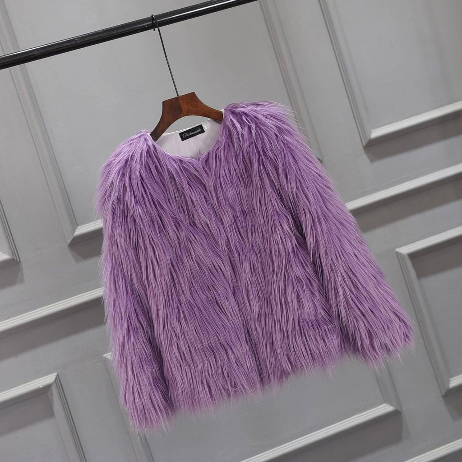 Girls Faux Fur Jacket Kids Winter Thick Fleece Fuzzy Warm Coat Cute Furry Clothes Windproof Shaggy Jacket Outwear