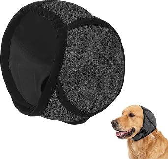 No Flap Ear Wraps for Dogs, Dog Ear Muffs and Sound Proof Ear Plugs for Noise Reduction, Comfortable Canine Hearing Protection in Medium Size