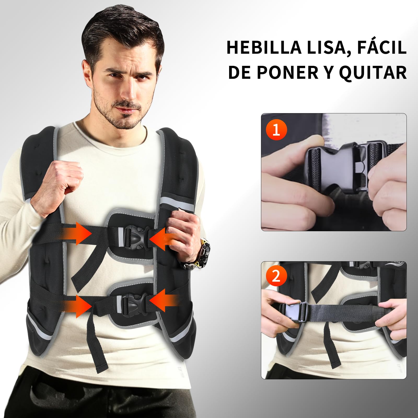 Chaleco Lastrado Ajustable, Chaleco de Peso para Entrenamiento, Material Transpirable, 3kg, 5kg,8kg12kg, con Bolsa de Almacenamiento, para Gimnasio, Running y Crossfit