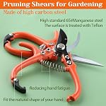 SPEEDWOX Élagage des cimes pour le jardinage - Pruniers de dérivation, ciseaux de triage de sprays modernes, cisaillers de plantes, Ciseaux Q-yard Bonsai (2-Pack)