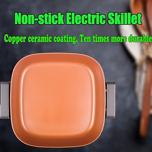 Miniatura 6 de Sartén eléctrica extra profunda antiadherente sirve de 3 a 5 personas 6 cuartos de galón