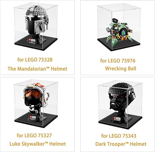 Miniatura 3 de Vitrina de acrílico transparente engrosada para coleccionables de Lego 75328 75976 Minifigure, caja transparente de autoensamblaje a prueba de polvo