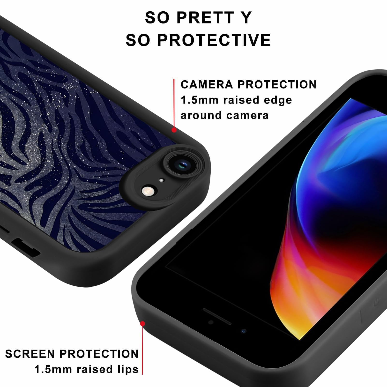Amazon.com: Cute Stripes Zebra Phone Case for iPhone 8 iPhone 7