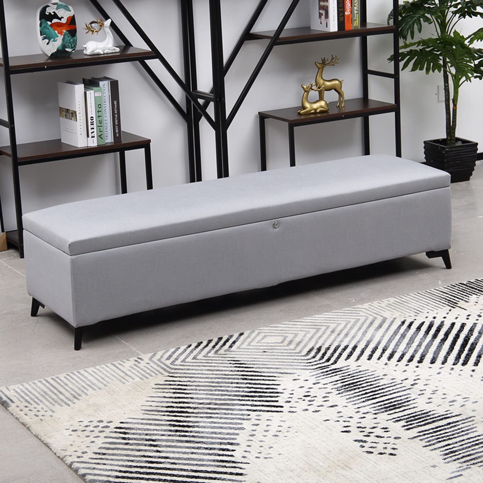 MYUYEE Hallway Storage Bench, Multipurpose Storage Bench Shoe, Shoe Cabinet Bench, With Cushioned Seat, For Living Room, Entryway, Bedroom(D-120 * 40 * 40)