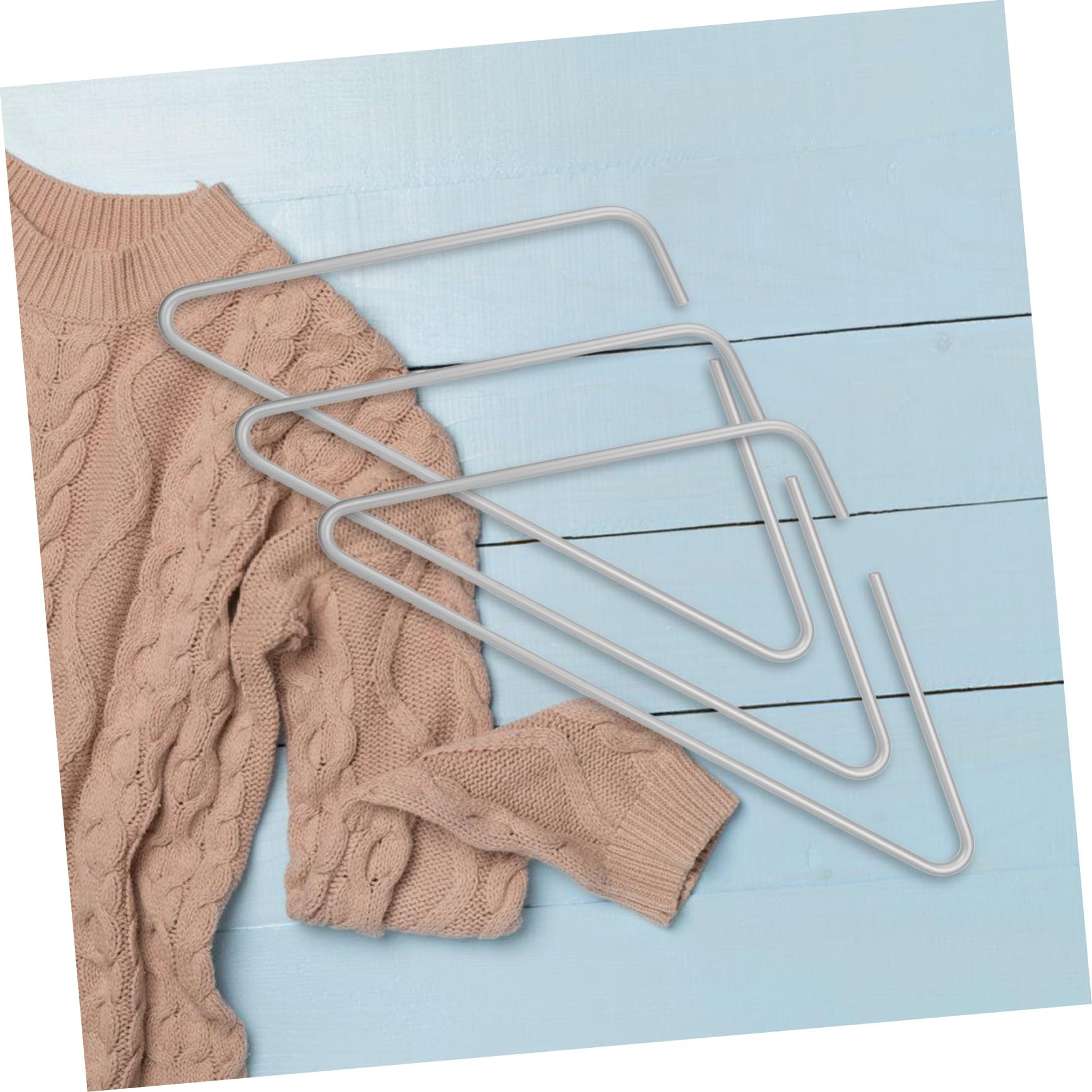 OFFSCH 5pcs Solid Hanger Drying Rack Hangers Clothes Rack Pants Rack Hanger Metal Open Hanger Blanket Hanger Pants Organizer Jeans Hanger Pant Organizer Silver Aluminum Alloy
