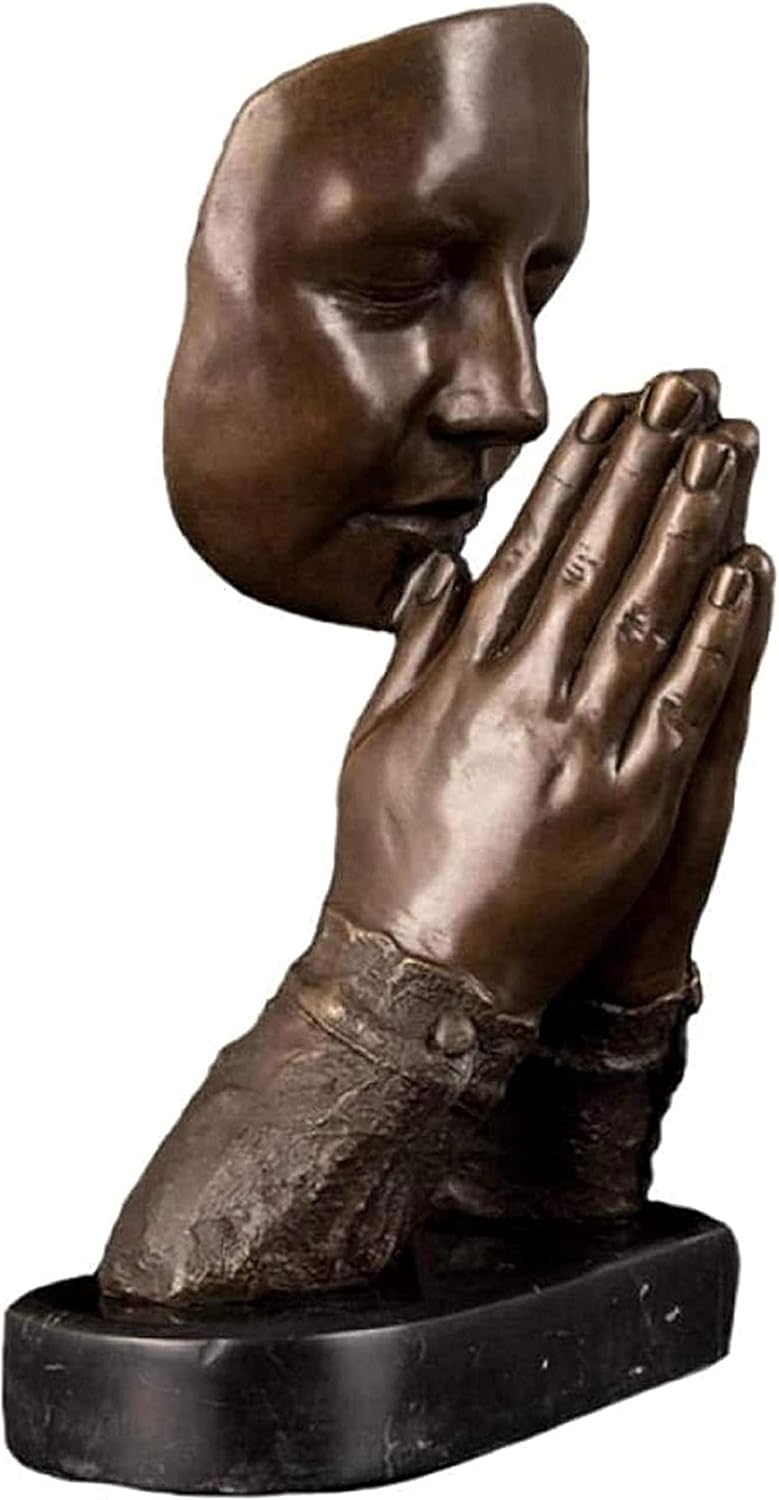 équipement de Vie Statue Ornements Bronze Femme Buste de prière priant Femme Bronze Statue Figurines décoration de la Maison