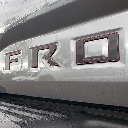 Miniatura 6 de EyeCatcher Insertos de letras para portón trasero compatibles con Niss-an Frontier 2022-2023 (negro brillante)