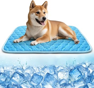 Dog Cooling Mat Self Cool Pad for Dogs and Cats, Washable Portable Pet Sleeping Pad for Summer, 27.5" x 18.5"