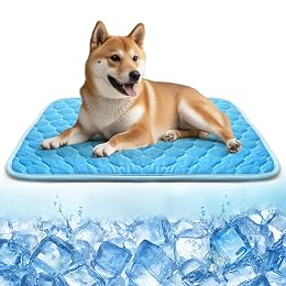 PETZOOKA Dog Cooling Mat Self Cool Pad for Dogs and Cats, Washable Portable Pet Sleeping Pad for Summer, 27.5" x 18.5"