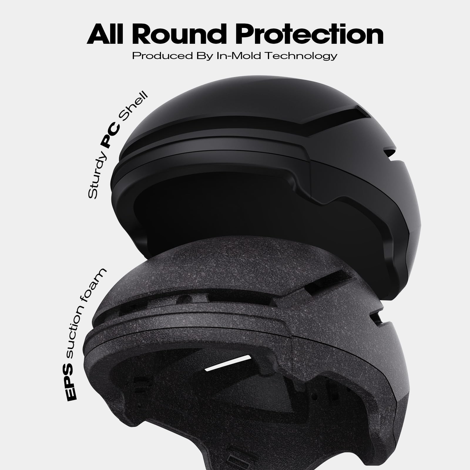 Shinmax Casque Velo Homme Femme avec Clignotants 4 Feux Arriere Feu Avant Chargement USB Adulte Bord Chapeau Amovible E-Bike S-Pedelec Scooter Electrique