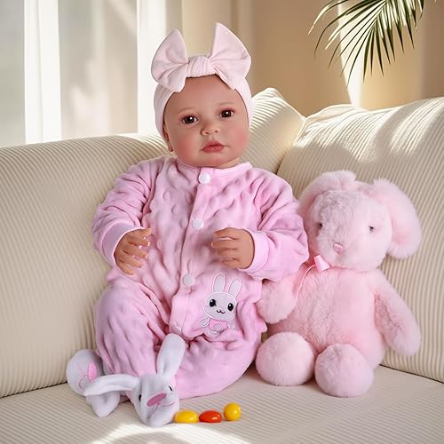 Miniatura 5 de BABESIDE Reborn Baby Dolls - Muñeca realista de vinilo suave de 20 pulgadas, muñecas de bebé de la vida real con accesorios completos, perfectas