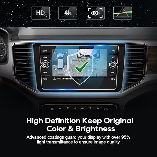 Vista 6 de LFOTPP Atlas - Protector de pantalla para Volkswagen Atlas (2018-2023), Arteno(2019-2022), Golf MK7 (2018-2021), Tiguan (2018-2023), Passat Atlas