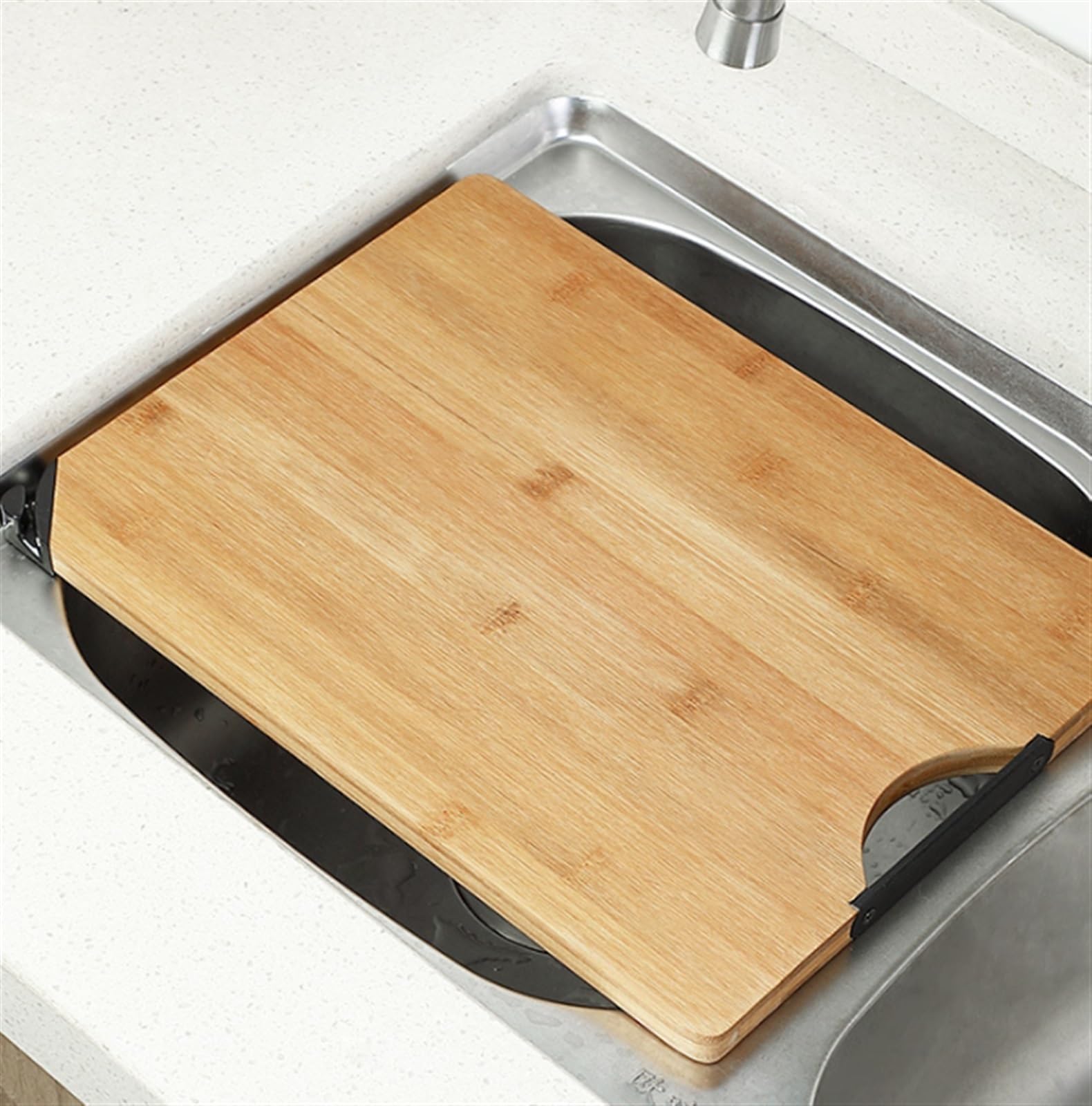 Tabla de Corte Profesional Tablas De Cortar De Bambú Para La Cocina, Tabla De Cortar Con El Bloque De Bambú Del Carnicero De La Tabla De Cortar De La Piedra De Afilar Resistente y Antideslizante(32*45