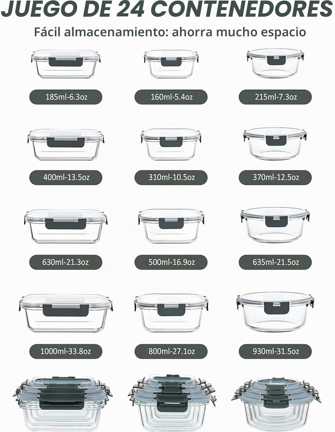 VERONES Food Storage Container Set