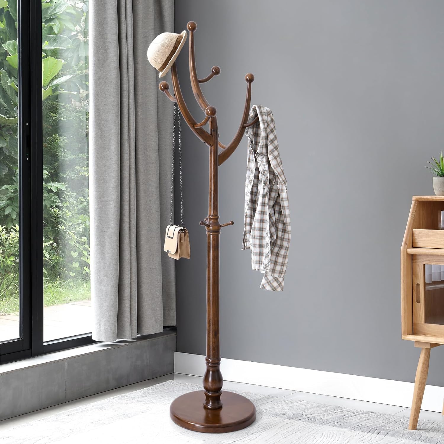 Coat Rack Freestanding Coat Tree with Sturdy Round Kosovo Ubuy